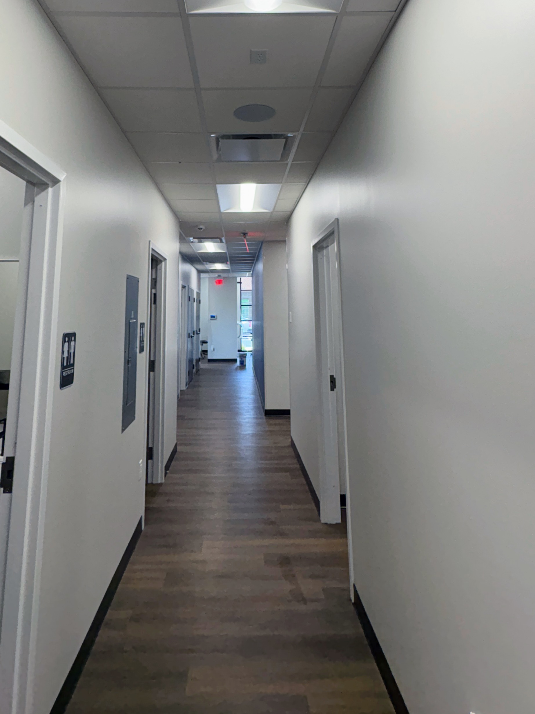 In-ceiling speakers at a commercial dentist office
